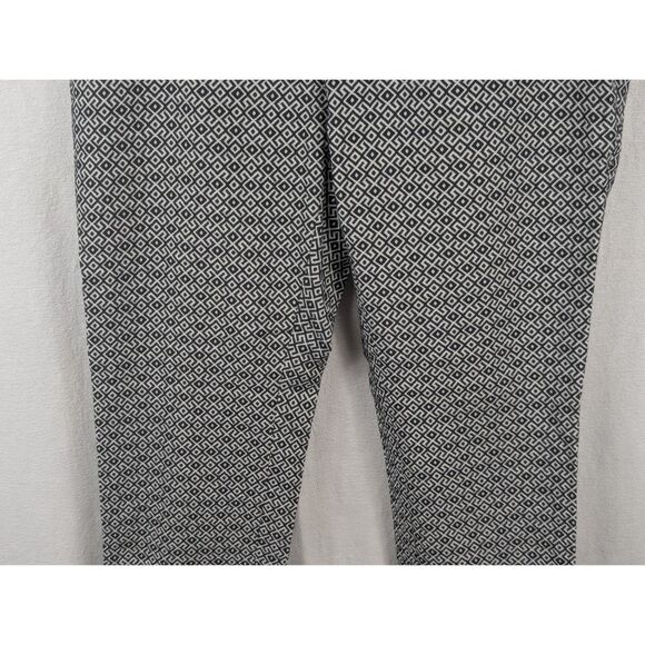 Banana Republic Pattern Hampton Pant Black & White Women's Size 4 - Picture 3 of 13
